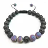 Strand Charme Múltiplo Chakra Bracelets Homens Mulheres Lava Balance Balance de Reiki Rosário Rosário Vulcânica Pulseira de Yoga de Pedra Vulcânica