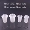 Acessórios para fumantes de 10pcs Redutor de vidro Redutor de 10 mm 14mm 18mm Conversor feminino masculino para cachimbo de água de bongues de vidro Quartz Banger Nail