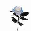 Decoratieve bloemen Kransen gesimuleerde Rose Vintage Black Knight Rose enkele simulatie Bloem Koel knappe jongen man Geschenken Happy Boys Birthday Party Decor HKD230818