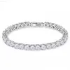 Joyas de oro para mujer Moissanite Tennis Bracelet 18k Oro blanco redondo Vvs1 4mm Moissanite Diamond Tennis Bracelet