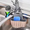 Food Storage Organization Sets 1pc Kitchen Organizer Adjustable Snap Sink Sponge Holder Hanging Drain Basket Gadgets 230817