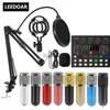 Microphones BM800 V8S Carte son Ensemble audio professionnel BM800 Mic Studio Microphone à condensateur pour karaoké Podcast Enregistrement Streaming en direct HKD230818