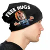 Berets Cucky Free Hug Skullies Beanies Caps Streetwear Зимние мужчины женщины вязание шляпы унисекс Childs играют фильм ужасов капот