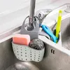 Storage Baskets Sink Shelf Soap Sponge Drain Rack Silicone Basket Bag Faucet Holder Adjustable Bathroom Kitchen Accessorie