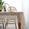 Table Cloth Rustic Crochet Cotton Thread Openwork Tassel Tablecloth Coffee Round Several Piano Cover