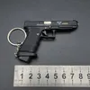 Novelty Items New Tactical Keychain Alloy Empire Mini Pistol Gun Weapon Key Ring Gift Decorations with Bullets and Magazine R230818