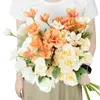 Dekorativa blommor kransar 70 cm 3head Peony Flower Artifical Floral Branch Fake Flower Decorations For Home/Garden Outdoor Weding Bridal Bouquet Silk HKD230818