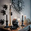 Autre épreuve de fête d'événement Simulation de couronnes d'Halloween Couronnes de branche noires avec lumière LED rouge 42 cm Couronnes pour portes Fleur Garland Halloween Decoration 230817