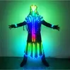 Led Light Armored Warrior Creative Bar Night Costume Colorful Lighting Fancy Dress Party Carnival Anime Stage Perform Show