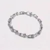 T Family Men's and Women's Bracelet Premium Versatile 925 Sterling Silver 18K Gold Plated Diamond Design Couple party gift
