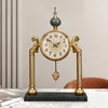 Стольские часы роскошные гостиная скандинавская прикроватная дом современный творческий ретро -украшения Para El Hogar Vintage Decor