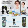 Микрофон беспроводной микрофон Lavalier Professional Mini Mini Portable Audio Reduct Audio Videio Recording Живая трансляция для iPhone Type-C HKD230818