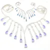 Chains 40g 925 SOLID STERLING SILVER NECKLACE CHAIN Changing Color Alexandrite Topaz Tanzanite Rich Blue Aquamarine White CZ Daily Wear