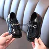 Sneakers Kids Patent Leather Shoes SlipOn Boy Girl Square Heel Round Toes Shoes 2021 Autumn Retro Loafers Shoe Casual Walk 2136 J230818