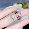 Pierścienie klastra KJjeaxcmy Fine Jewelry Mosang Diamond 925 Srebrne Srebrne Women Women Test wspornika