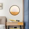 Lámpara de pared Madre LED moderno del norte Europa Personalidad Redonda original Escalera de dormitorio Bedside Luces colgantes