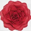 Decoratieve bloemen 2023 Red Giant Paper Artificial Rose 9pcs 6 bladeren voor bruiloft Event achtergrond decor Baby kwekerij Windows Display