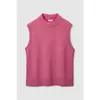 Women's Sweaters Pink Color Fashion Knit Sweater Pullover Vest Spring Fall Sleeveless Tank Loose Casual Tanks Camis