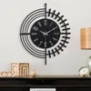 Zegarki ścienne Muyika Metal Black Clock Specjalny projekt cichy mechanizm płynący do domu domowy salon i dekoracja