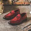 Klädskor skor för man svarta bröllopskor män brun plattform mens läder skor italienska loafers chaussure de homme sapato 230817