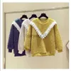 بنات Pullover Girls Sensters الخريف الشتاء دافئة طويلة الأكمام دافئة معطف الأطفال معطف لمدة 4 سنوات بولوفر ارتداء المراهقة X0818