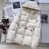 Mens Down Parkas Designer damski wiatroodporny płaszcz kurtki w dół kurtka moda w stylu Slimfit Trench płaszcz damski ciepły płaszcz pasek w talii kurtka Odwrócony trójkąt 9flm