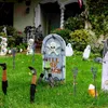 Colheres 2 pcs assombrou casas de layout props de plástico de terror de terror de mão sinfonia sinfonia halloween abdom mãos