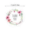 Andere decoratieve stickers Bedankt sticker voor zakelijk geschenkverpakking SEAL label Wedding Labels Ronde Floral Multi Scrapbooking Stationery 230818