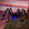 Inne imprezy imprezowe 127 cm Halloween Spider Electric świecące pająk horror pająk nawiedzony dom na zewnątrz gigantyczny dekoracje Halloween dekoracja 230817