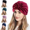 Ethnic Clothing Women Muslim Turban Flowers Hair Bonnet Head Scarf Wrap Cover Witty Hats Bra Hat