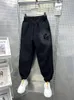 Men's Pants Summer Black Cotton Linen Sweatpant Simple Solid Color Outdoor Jogging Fashionable Loose Street Trousers Brand Clothing