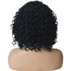 Synthetische pruiken mode korte kinky krullende pruik voor zwarte vrouwen zachte gezonde zwarte synthetische afro krullende bob pruik natuurlijk als echte haarfeestpruiken hkd230818