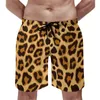 Men's Shorts Purple Leopard Phile Lopard Wzór vintage Beach Short Pants Man Custom Sport Szybkie suszenie pędu