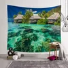 Tapestries Home Decoration Coconut Beach Sea View Nordic Bedroom Fabric Wall Tapestry Wall Cloth Background Tapestry 230x180cm R230817