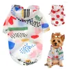 Vêtements pour chiens habilles à l'épreuve de soleil Summer Soleil Sweat à sweat à swets Small Clothes Print Poncho pour animaux de compagnie moyens Chat Cat