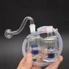 Festival Promotion Mini-Glas-Ölbrenner-Bong-Wasserpfeifen mit Matrix Perc 10 mm weibliche Recycler-Hand-Dab-Bongs zum Rauchen mit männlichem Glas-Ölbrenner-Rohr und Schlauch