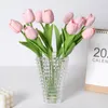 Decorative Flowers 5Pcs 35cm Tulip Flower Artificial Bouquet Fake For Wedding Ceremony Decor Home Garden Decoration