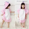 Towels Robes Dinosaur poncho hoodie children's bath towel children's beach tower baby bath towel Z230819