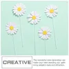 Supplies festives 30 PCS Food Flower Cake Picks Daisy Floral Boho Bohemian décor Party décorations Cupcake