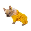 Hundekleidung Haustier Regenmantelkatzen Welpen wasserfeste Jacke vier Beine große Kleidung transparent Kapuze -Jumpsuit Hunde wasserdichtes Mantel