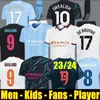 23 24 Mans Villes Maillots de football Haaland Maillot de football De Bruyne Phillips Grealish Ferran Mahrez Foden Bernardo Joao Cancelo Z Rodrigo