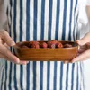 プレート木製プレート不規則なアカシアウッドケーキ料理フルーツデザートサービングトレイ寿司