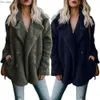 Femmes Mélanges De Laine Femmes Vestes Manteau D'hiver Femmes Cardigans Dames Chaud Pull Polaire Manteau En Fausse Fourrure À Capuche Outwear Blouson Femme S18101204 Z230818