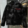 Men Re-nylon Down Jacket Zipper Pocket Winter Coat Designer Quilted Hooded Parkas Lrfucn