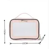 Sacs de cosmétiques 2023 Femmes transparents PVC Maquillage Portable Rangement Portable Small Travelling Toilettes Travel