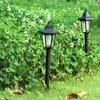Solar Pathway Lights Outdoor Waterproof LED Light With Stake Flickering Candle Lantern Lighting For Yard Lawn