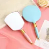 Söt rosa makeup Vanity Mirror Vintage Mirrors with handtag Women Round Hand Hold Cosmetic Mirrors High Definition Portable Mirror C292