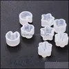 Moldes mini brincos de pântano de molde sile cristal epóxi artesanal formulário de formato de flor de estrela de estrela pingente gancho de orelha de resina diy jóias entrega de gota t otqdt