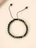 Strand Green Slim Bracelet Pull Rope Chain Water Grass Agate Summer Handmade Jewelry Gift For Men And Women