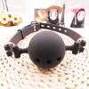 BDSM Bondage Fetisch extrem volles Silikon atmungsaktivem Ball Gag, Bondage offene Mundgags, Erwachsene Sexspielzeug für Paare Erwachsene Spielgröße S M L.